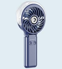 HandFan 5200mAh Upgraded Handheld Misting Fan, Portable Mister Fan Rechargeable, Spray Water Mist Fans, Electric Hand Cooling Ice Fans for Summer Beach Travel Concerts, Gifts for Women(Royal Blue)