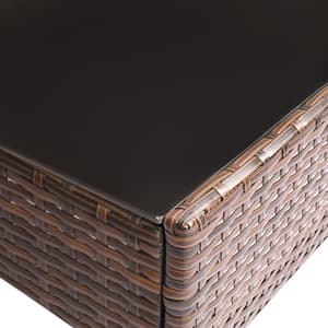 Homall 4 Pieces Outdoor Patio Furniture Sets Rattan Chair Wicker Set, Outdoor Indoor Use Backyard Porch Garden Poolside Balcony Furniture Sets Clearance (Brown and Beige)