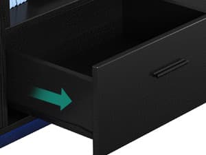 YITAHOME TV Stands for Living Room, Modern TV Stand for 65/70 inch TV, LED TV Entertainment Center with Storage & Power Outlets, TV Console Cabinet, Black