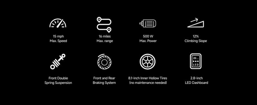 Segway Ninebot E2 Plus II/ E2 Pro Electric Scooter, 15.5 mph Top Speed, Front Suspension (E2P2 Only), Portable Kick Scooter for Adults, UL-2272 2271 Certified