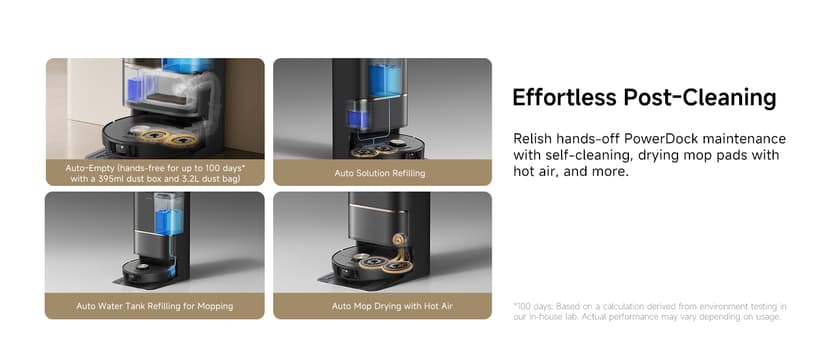 DREAME L50 Ultra Robot Vacuum and Mop Black with Auto-Empty and Mop Self-Cleaning, Precise Obstacle Avoidance, 19,500Pa Suction, HyperStream Detangling DuoBrush