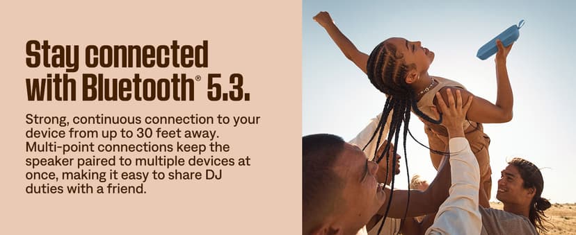 Bose SoundLink Flex Portable Bluetooth Speaker (2nd Gen), Portable Outdoor Speaker with Hi-Fi Audio, Up to 12 Hours Battery Life, Waterproof and Dustproof, Black