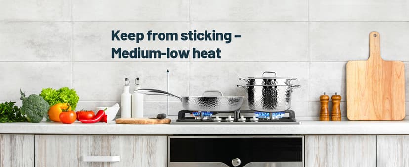 imarku Pots and Pans Set, 14PCS Kitchen Cookware Sets Tri-Ply Clad Stainless Steel with Hangered Handle and Lids, Suits Ceramic and Induction, Oven and Dishwasher Safe, Best Gifts for Women Man