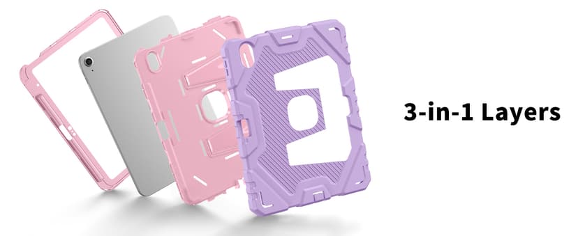 Fintie Kids Friendly Case for iPad (A16) 11th Generation 11 Inch (2025), iPad 10th Generation 10.9 Inch (2022), Fully-Body Rugged Heavy Duty Shockproof Protective Case with Kickstand, Purple