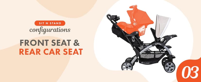 Baby Trend Infant and Toddler Double Stroller & Car Seat Combo, 2 Pc Set, Khaki - Portable and Lightweight Stroller Duo and Car Seat Travel System Tandem