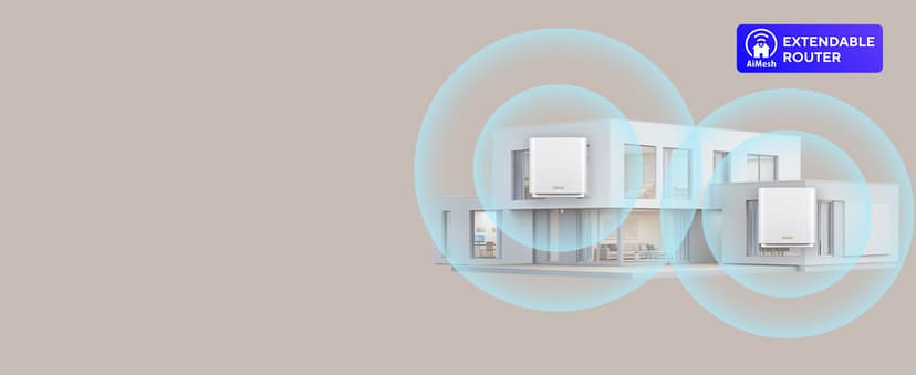 ASUS ZenWiFi AX6600 Tri-Band Mesh WiFi 6 System (XT8 2PK) - Whole Home Coverage up to 5500 sq.ft & 6+ rooms, AiMesh, Included Lifetime Internet Security, Easy Setup, 3 SSID, Parental Control, White