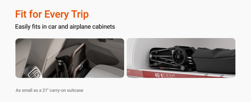 Lightweight Baby Travel Stroller with Carbor Fiber Frame, Compact & Airplane-Friendly, One-Handed Folding Design, 11.6 lbs, Perfect for Toddlers, Jet