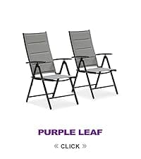 PURPLE LEAF Outdoor Dining Table 121" X 37" Slatted Tabletop Large Aluminum Rectangular Patio Dining Table for 10, Weather-Resistant Patio Table for Backyard Garden Lawn Porch Deck