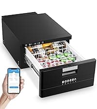 BODEGACOOLER 12 Volt Car Refrigerator, RV Car Fridge Dual Zone APP Control, Portable Freezer,121 Quart (115L) -4℉-68℉ RV Electric Compressor Cooler 12/24V DC &100-240V AC for Outdoor, Camping, Travel