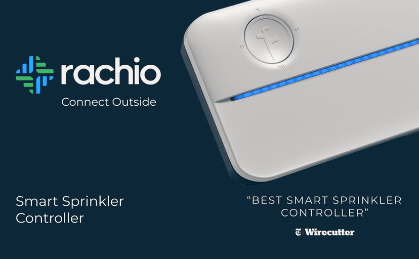 Rachio 3: 8 Zone Smart Sprinkler Controller (Simple Automated Scheduling + Local Weather Intelligence. Save Water w/ Rain, Freeze & Wind Skip), App Enabled, Works w/ Alexa, Fast & Easy Install