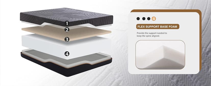 14 Inch Queen Size Memory Foam Mattress in a Box, Copper-Infused Aerofusion Foam & Cooling Fabric Cover, Firm Queen Mattress, Fiberglass-Free, CertiPUR-US Certified, 60”x80”x14”