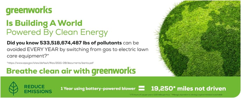 Greenworks 60V (610 CFM / 130 MPH) Cordless Leaf Blower, High Power, Lightweight & Quiet Operation for Wet Leaves, Driveways and Dense Gravel, Includes 2.5Ah Battery & 5A Rapid Charger