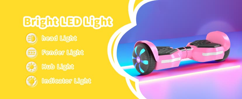 Scooter, Bluetooth Speakers and LED Light-Up Wheels, APP Control, Dual 250W Motors, 8.5 mph Max Speed & 8.5 Miles Max Range, Gifts for Kids Adults Girls Boys