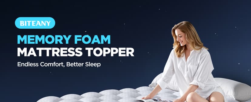 Dual Layer Memory Foam Mattress Topper for Pain Relief with 2X Support, 2" Fluffy Pillow Top Queen Mattress Topper Plus 2" Odor-Free Cooling Gel Memory Foam Ultra Comfort Mattress Pad Cover