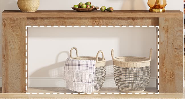 Tribesigns 70.9-Inch Extra Long Console Table, Farmhouse Wood Sofa Table Behind Couch, Narrow Entryway Accent Table for Living Room, Hallway, Entrance, Foyer, Light Oak Brown