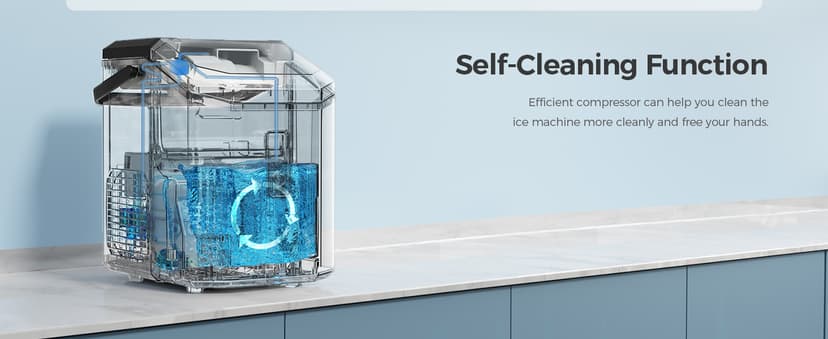 AGLUCKY Nugget Ice Maker Countertop, Portable Crushed Ice Maker Machine with Handle, 35lbs/24H, One-Click Operation, Self Cleaning Ice Machine for Home/Kitchen/Office(Stainless Steel)