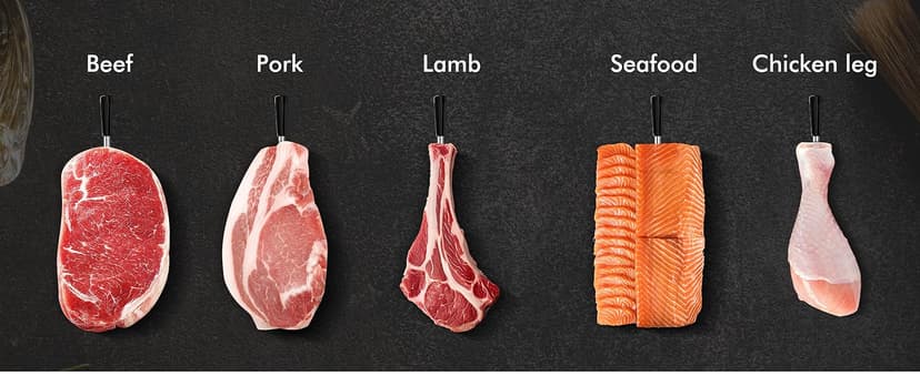 Smart Wireless Meat Thermometer 4 Probes, Bluetooth Food Thermometer, Remote Tracking and Real-Time Readings from Apps, for iOS and Android, for BBQ, Grill, Smoker