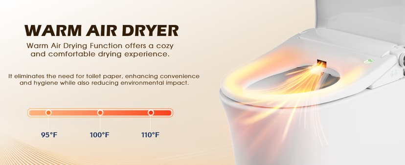 iliD Smart Max Bidet Toilet Seat, Electric Elongated Ecoseat with Four Cleaning Modes, Auto Open/Close, Wider Seat, Ultra Slim, Female Wash and Rear Wash