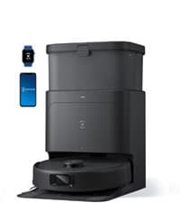 ECOVACS DEEBOT X8 PRO OMNI Robot Vacuum and Mop, 18000Pa, OZMO ROLLER Instant Self-Washing Mopping, 167℉ Hot Water Mop Washing, Auto Cleaning Solution Adding, Hot Air-Drying, Self-Emptying, Black