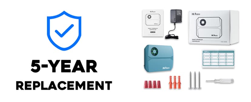 Smart Sprinklers Controller WiFi, Irrigation Controller Easy Use App Enabled, 4 Zone + 16 Plans, Save Water Auto Skin Rain, Freeze & Wind, 10 Minutes Install