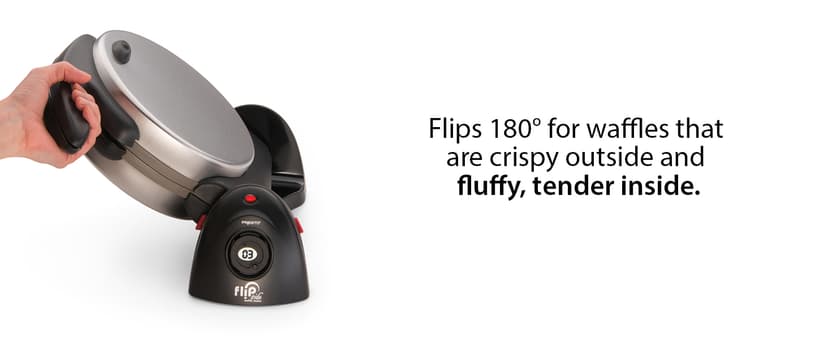 Presto Ceramic Flipside Belgian Waffle Maker, 7 inches (Pack of 1), BlackGray