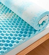 PERLECARE 3 Inch Gel Memory Foam Mattress Topper for Pressure Relief, Premium Soft Cooling Sleep, Non-Slip Design with Removable & Washable Cover, CertiPUR-US Certified - Queen
