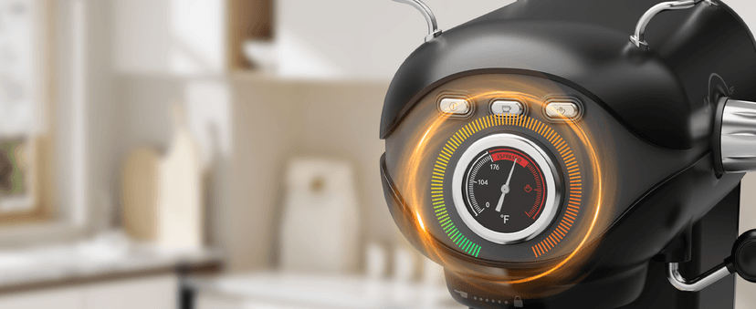 Espresso Machine, 20 BAR Pump Temperature Control, Compact Espresso Maker with Steam Milk Frother, Professional Coffee Makers for Home, Cappuccino, Latte, Gifts for Coffee Lover, Black