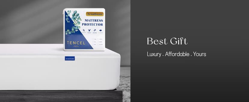 King Mattress Protector Tencel 100% Waterproof Mattress Protector,Silky Soft & Breathable,Cooling Mattress Pad Cover Fitted 18" Deep Pocket Noiseless White,78"x80"