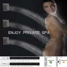 14 X 20 Inch Ceiling LED Rain Shower Head With Body Jets Large Luxury Rainfall Shower System Thermostatic Mixer Set Kit Included (Oil Rubbed Bronze)