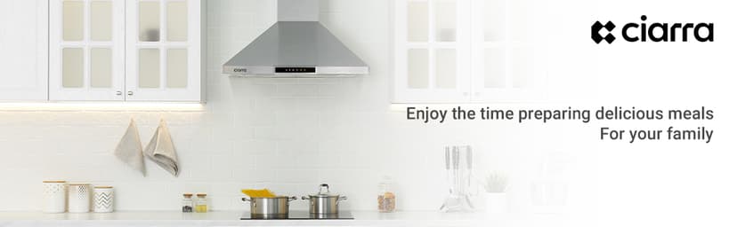CIARRA Range Hood 30 inch 760m3/h Ductless Stove Hood Vent for Kitchen in Stainless Steel, Ducted and Ductless Convertible