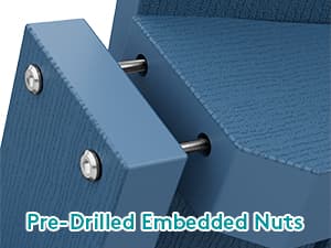 SERWALL Foldable Adirondack Chair Set of 4 for Patio Garden Outdoors Fire Pit-Ocean Blue