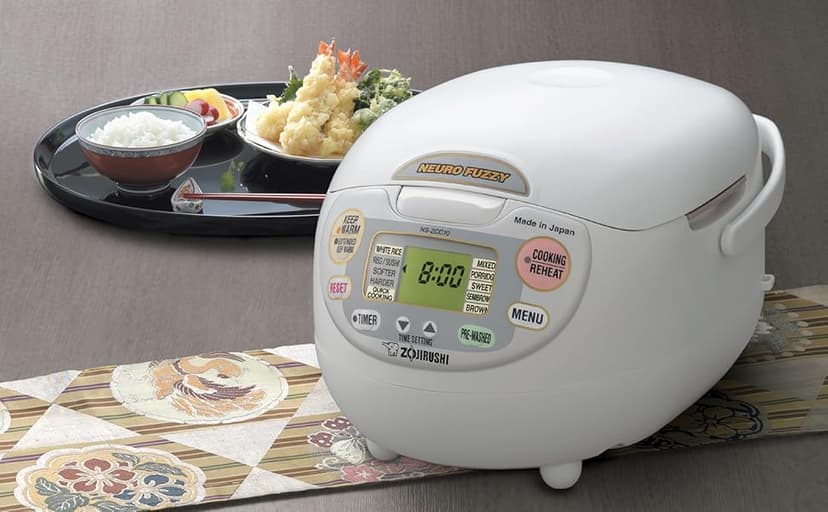 Zojirushi NS-ZCC10 5-1/2-Cup Neuro Fuzzy Rice Cooker and Warmer, Premium White