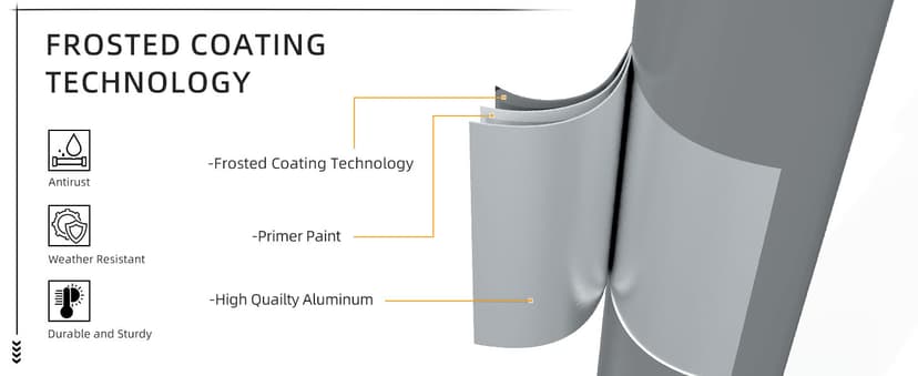 PURPLE LEAF Outdoor Dining Table 121" X 37" Slatted Tabletop Large Aluminum Rectangular Patio Dining Table for 10, Weather-Resistant Patio Table for Backyard Garden Lawn Porch Deck