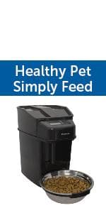 PetSafe Automatic Cat Feeder - Healthy Pet Simply Feed - Automatic Pet Feeder for Cats & Dogs - Timed Pet Feeder with Programmable Portion Control - Holds 24 Cups of Dry or Semi-Moist Dog or Cat Food