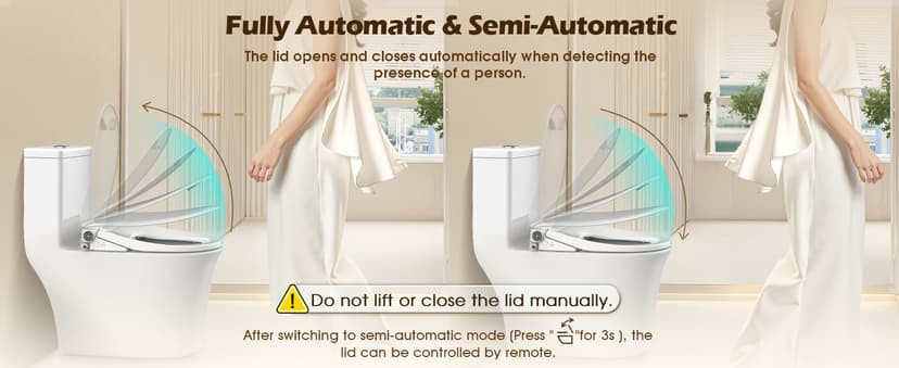 iliD Smart Max Bidet Toilet Seat, Electric Elongated Ecoseat with Four Cleaning Modes, Auto Open/Close, Wider Seat, Ultra Slim, Female Wash and Rear Wash