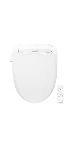 SmartBidet SB-2000WE Electric Bidet Toilet Seat with Heated Seating, Warm Air Dryer, Temperature Control Wash, and Control Panel, Elongated Seating