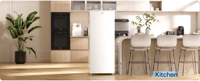 Upstreman 7.0 Cu.Ft Upright Freezer Large Capacity Convertible Refrigerator/Freezer, 5 Adjustable Shelves, Energy Efficient, Garage Ready, Reversible Door for Basement, Dorm, Apartment,White