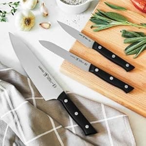 HENCKELS Classic Razor-Sharp Steak Knife Set of 4, German Engineered Informed by 100+ Years of Mastery, Black/Stainless Steel