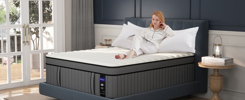 DIFAME King Size Mattress 14 Inch, Gel Memory Foam Hybrid Firm King Bed Mattress in a Box with Independent Pocket Spring, Pressure & Back Pain Relief, Edge Support, 100-Night Trial, CertiPUR-US