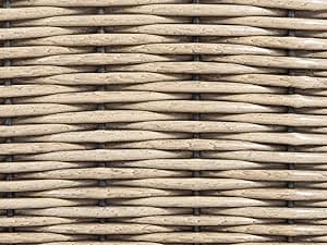 Merax 5-Piece Outdoor Acacia Wood Wicker Conversation Set with 3 Seater Sofa,Loveseat,2 Chairs and Coffetable for Backyard