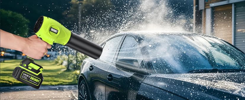 Leaf Blower Cordless with Battery and Charger, 500,000 RPM, Extended Nozzle, Lightweight Handheld Design, Turbo Jet Blower for Patio Cleaning,car Blowing Water, Lawn Care, Blowing Leaves and Dust