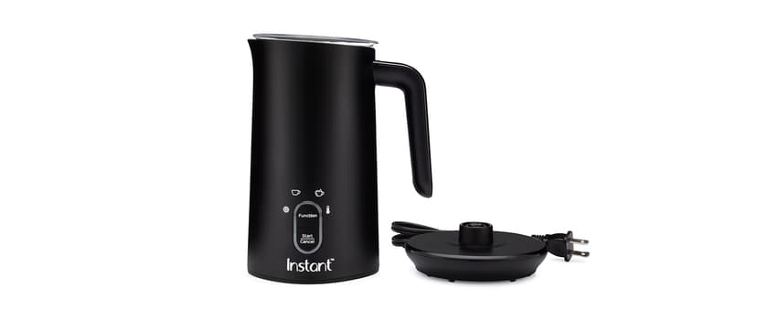 Instant Pot Milk Frother, 4-in-1 Electric Milk Steamer, 10oz/295ml Automatic Hot and Cold Foam Maker and Milk Warmer for Latte, Cappuccinos, Macchiato, From the Makers of Instant 500W, Black