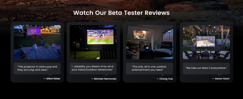 NEBULA Mars 3 Outdoor Portable Projector, 1000 ANSI Lumens, AI-Powered Image, Built-In Battery with 5 Hour Playtime, Android TV, 200 Inch Home Theater, for Backyard, Office and Business, and Camping