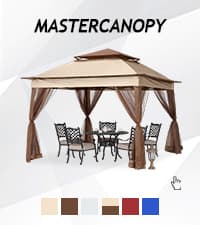 MASTERCANOPY 12’ X 16’ Louvered Pergola Outdoor Aluminum Patio Pergola with Adjustable Roof for Deck Backyard Garden (Black)