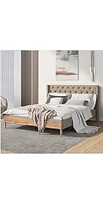 Merax Twin Size Wood Loft Bed, House Bed Frame with Ladder and Safety Guardrails for Kids, No Box Spring Needed, White