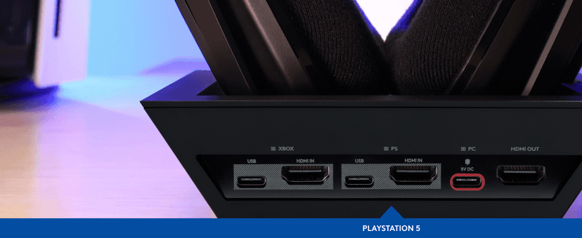 Logitech G Astro A50 X Omni-Platform Wireless Gaming Headset + Base Station for PS5, Xbox, PC: PLAYSYNC Video & Audio Switcher, HDMI 2.1 4K 120Hz VRR, <24 bit/48 kHz, 24hr Battery, 2.4GHz & BT - Black