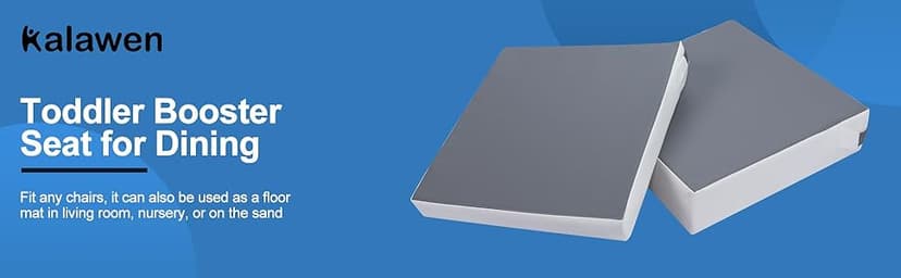 Kalawen Booster Seat for Kitchen Chair, Upgraded 2Pcs PU Washable Straps Safety Buckle Kids Toddler Booster Seat for Table