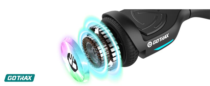 Gotrax Hoverboard with 6.5" LED Wheels & Headlight, Max 4/5 Miles Range, 6.2mph Power by Dual Brushless Motor, UL2272 Certified and 50.4Wh/65.52Wh Battery Self Balancing Scooters for 44-176lbs Kids