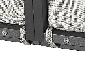 Aluminum Outdoor Patio Furniture Set, HDPE Rope 5 Piece Modern Sectional Conversation Sets with Dual-Layer Coffee Table, All Weather Patio Couch Sofa with Thick Cushions, Gray Frame, Gray