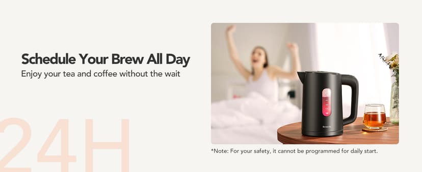 GoveeLife Smart Kettle Temperature Control 1.7L, 1500w WiFi Tea Kettle Electric with LED Indicator Lights, Remotely Control, 2H Keep Warm, 4 Presets Hot Water Boiler for Tea & Coffee & DIY